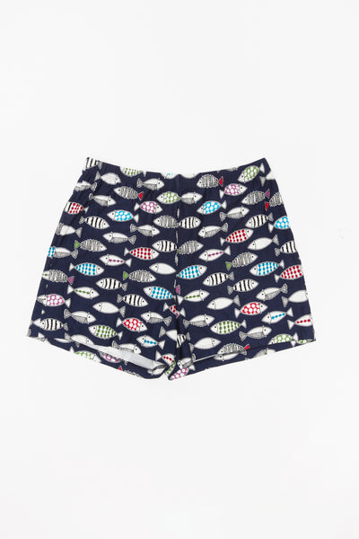 LUNA SLEEP SHORT IN FISH PRINT