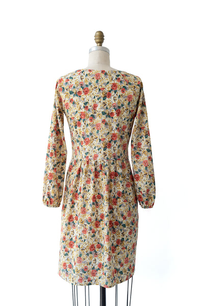 ROSIE IN ORANGE ON TAUPE FLORAL