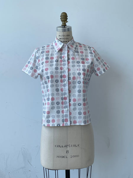 CLAUDIA IN PINK AND BLUE DOTS