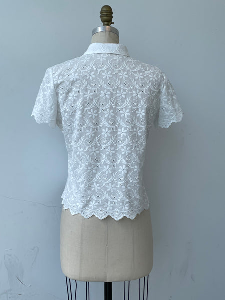 CLAUDIA IN WHITE EYELET